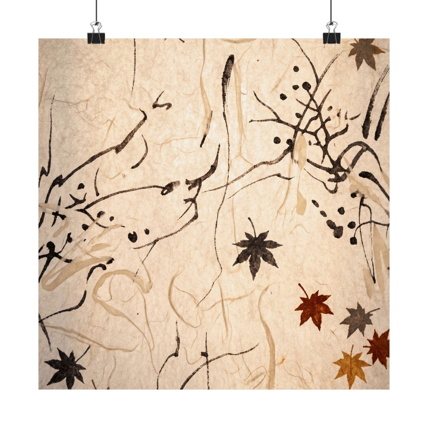 Golden Hour Shoji Screen Wall Art Print - Japandi Fukinsei