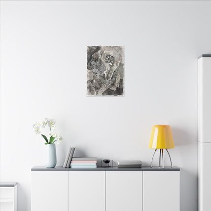 Japandi Fern Unfurling in Overcast | Texture Canvas Art