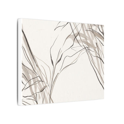 Neutral Shoji Screen Canvas Art - Minimal Line Japandi