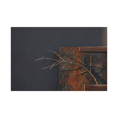 Ma Rust Patina Canvas Art - Dark Japandi Dark Texture