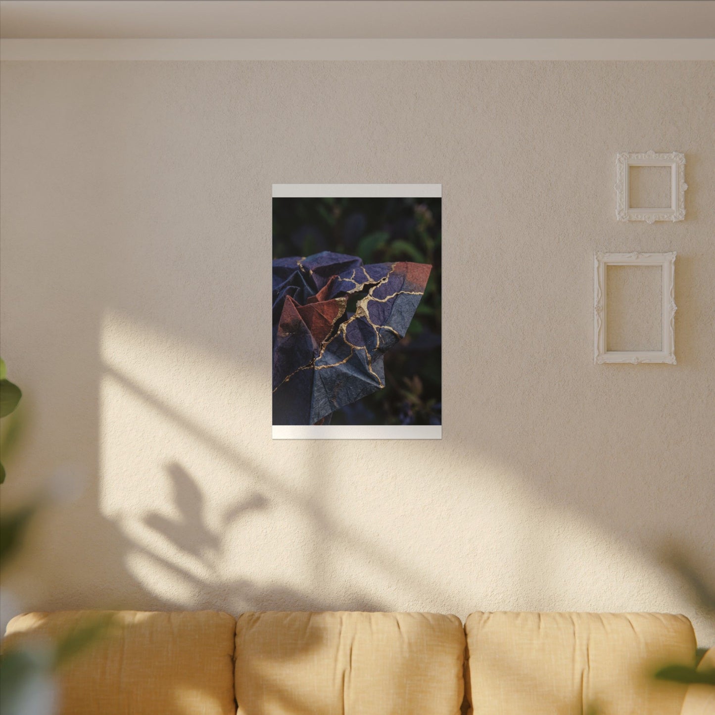 Philosophical Paper Fold Canvas Art - Gold Vein Kintsugi