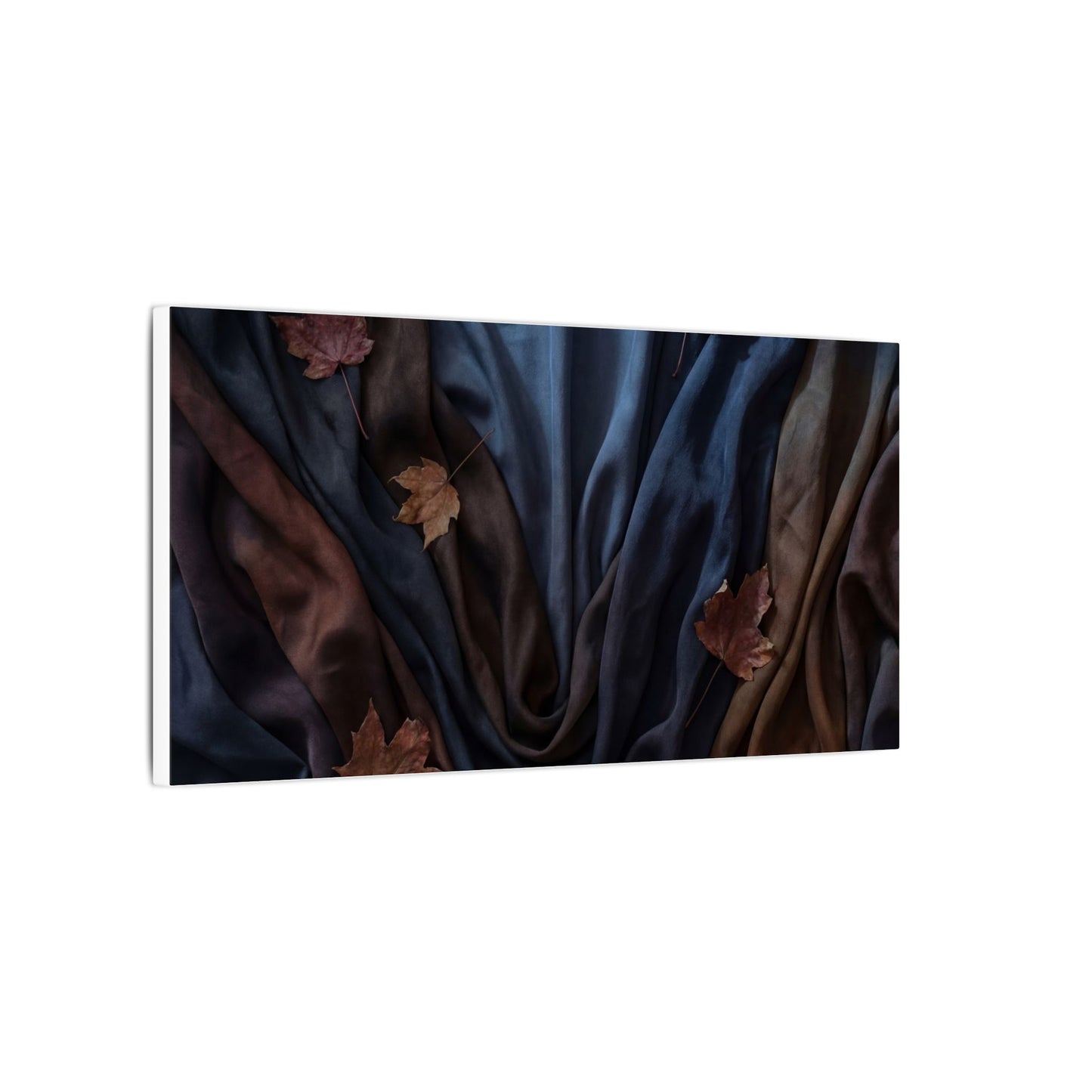 Silk Drape Canvas Art | Autumn Dark Japandi Moody Minimal Art