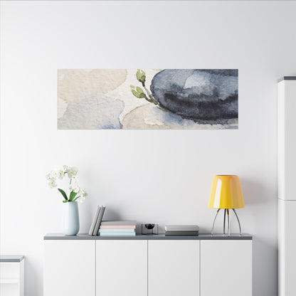 River Stones Watercolor Canvas Art | Cozy Japandi Art
