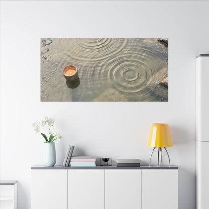Water Ripple Canvas Art | Winter Japandi Japanese Pattern Art