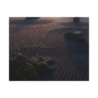 Spring Rock Garden Shadow Zen Canvas Art | Luxurious Decor