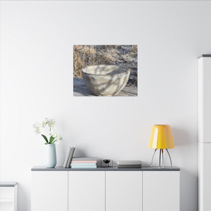 Dappled Ceramic Bowl Canvas Art - Japandi Fukinsei