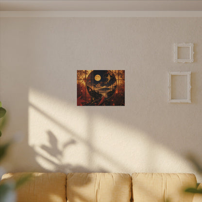 Beautiful Shoji Screen Canvas Art - Gold Vein Kintsugi