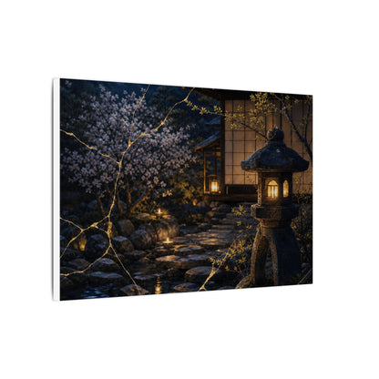 Seijaku Moonlit Garden Canvas Art - Kintsugi Gold Vein