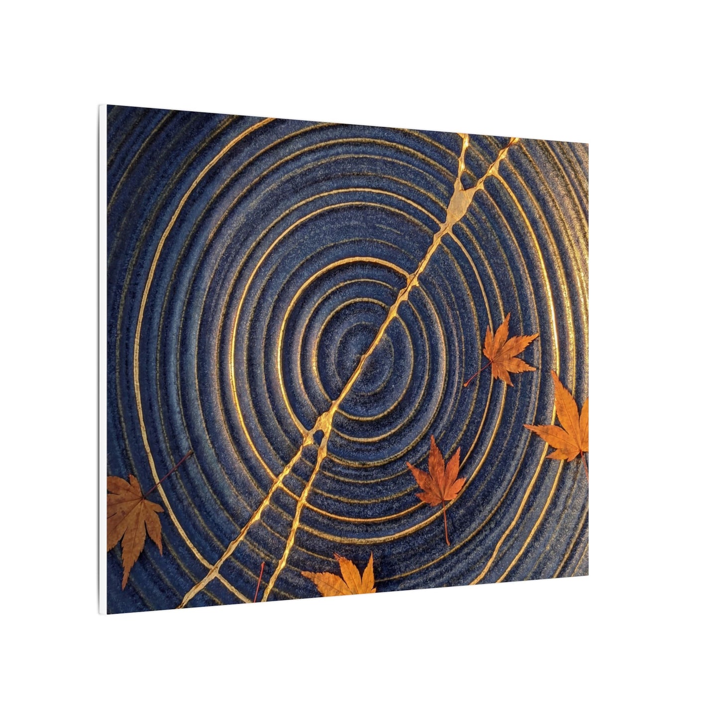 Water Ripple Gold Repair Canvas Art | Healing Kintsugi Art