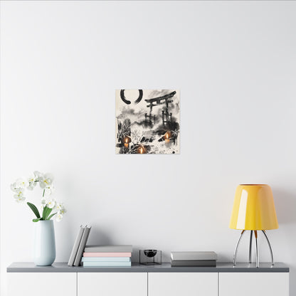 Candlelight Torii Gate Canvas Art - Zen Datsuzoku