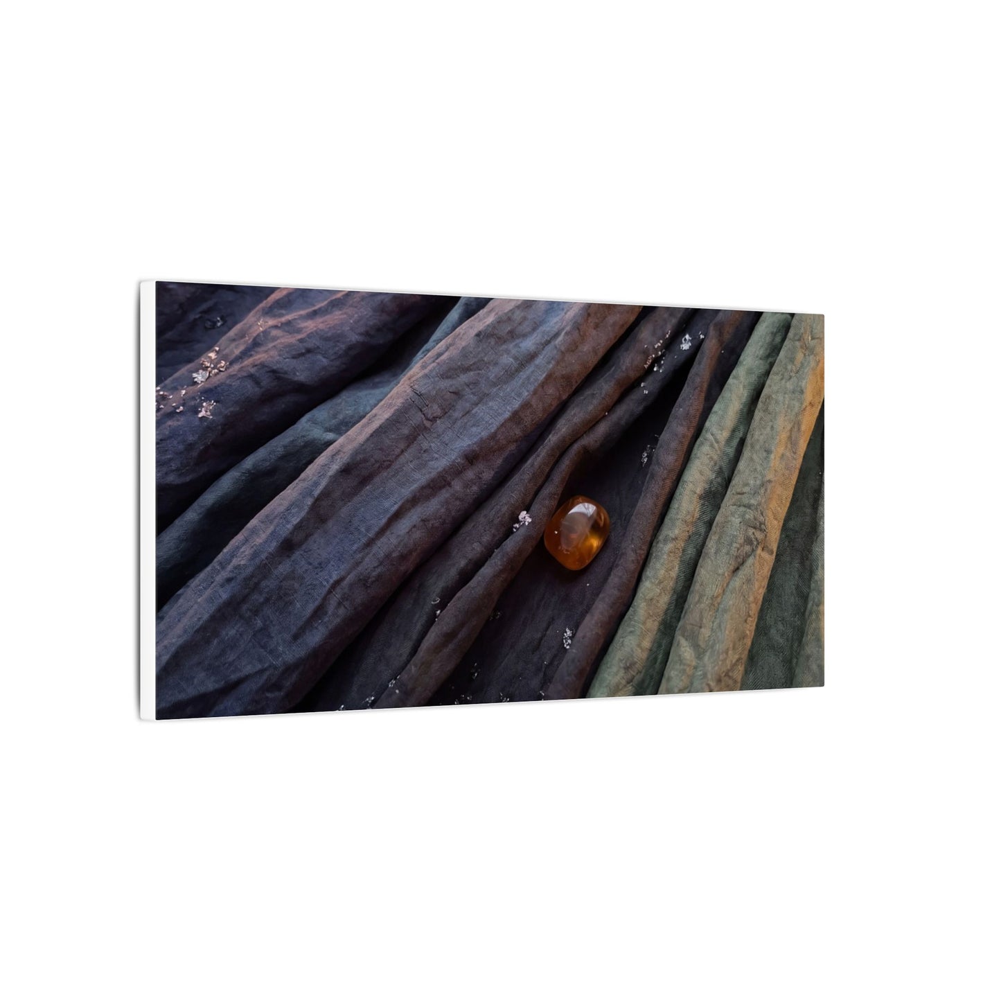 Silk Drape Shadow Zen Canvas Art | Moody Dark Japandi Art