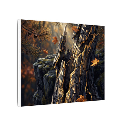 Pine Tree Autumn Canvas Art | Kintsugi Beautiful Design