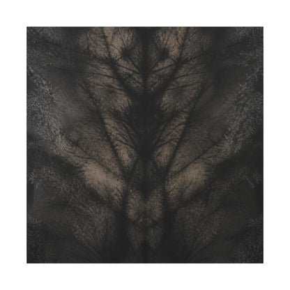 Seijaku Shadow Play Canvas Art - Dark Japandi Charcoal Ink