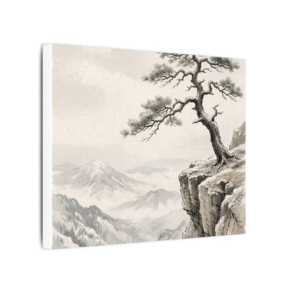 Seijaku Pine Tree Canvas Art - Japandi Japanese Pattern