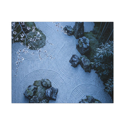 Contemplative Cherry Blossom Canvas Art - Karesansui Zen Art Print