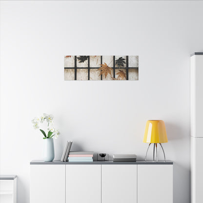Japandi Shoji Screen in Overcast | Texture Canvas Art