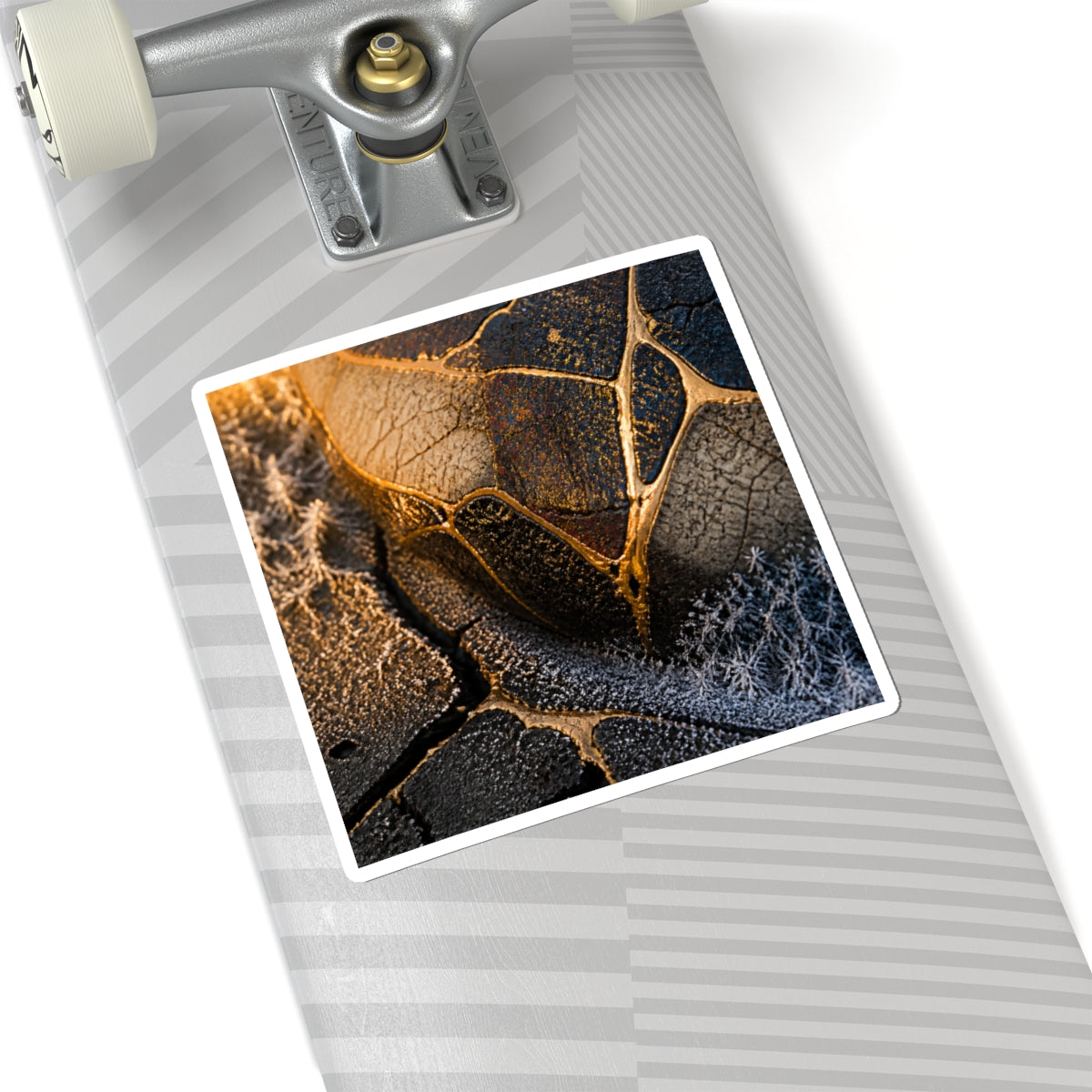 Cracked Earth Sticker | Winter Kintsugi Gold Repair Art