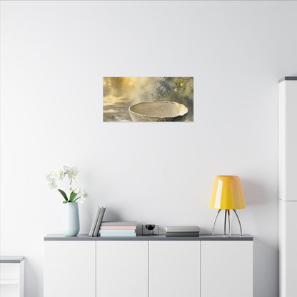 Cozy Ceramic Bowl Canvas Art - Watercolor Japandi