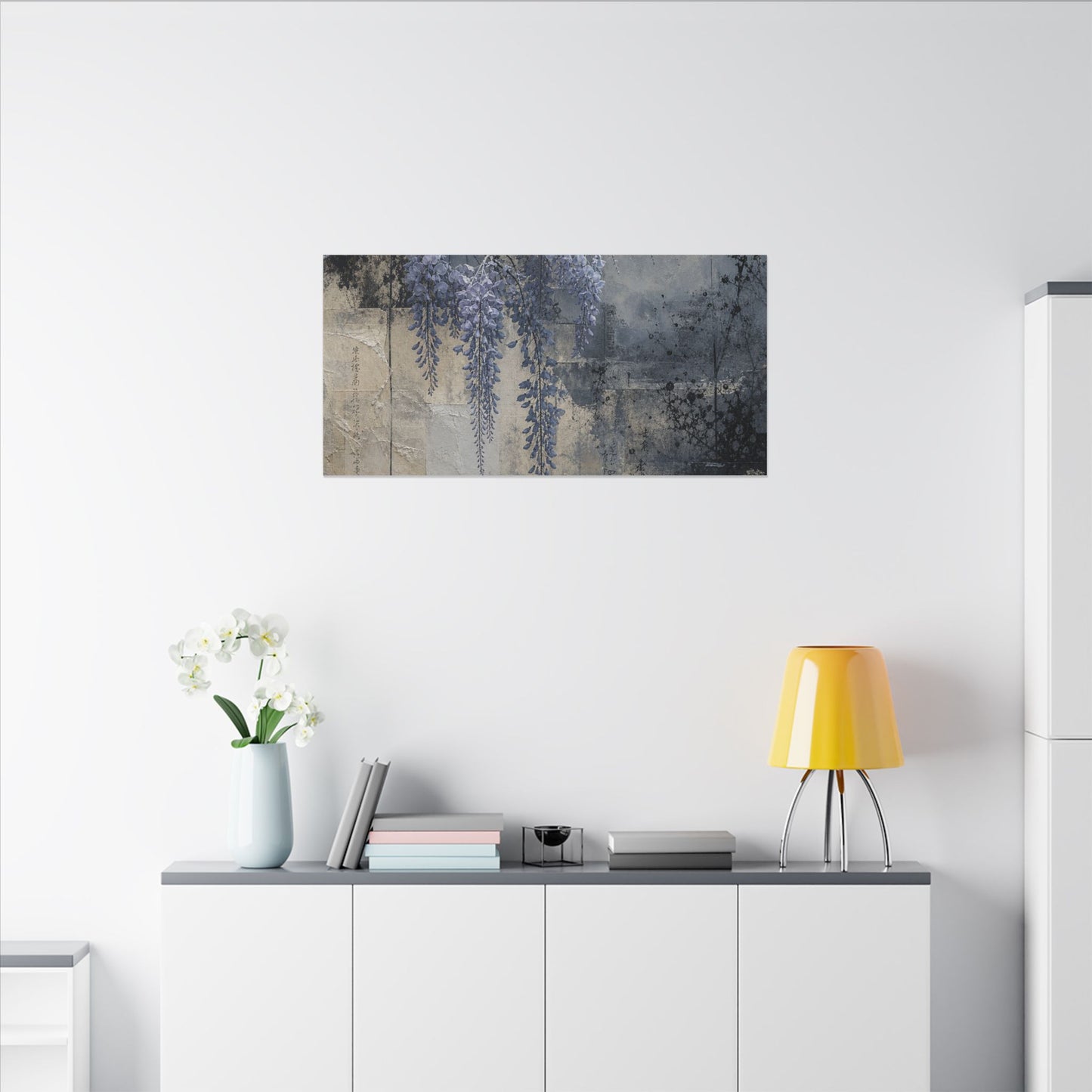 Winter Wisteria Texture Canvas Art | Elegant Decor