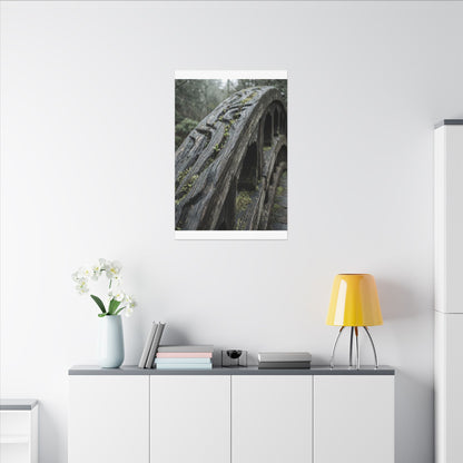 Overcast Wooden Bridge Canvas Art - Japandi Kanso