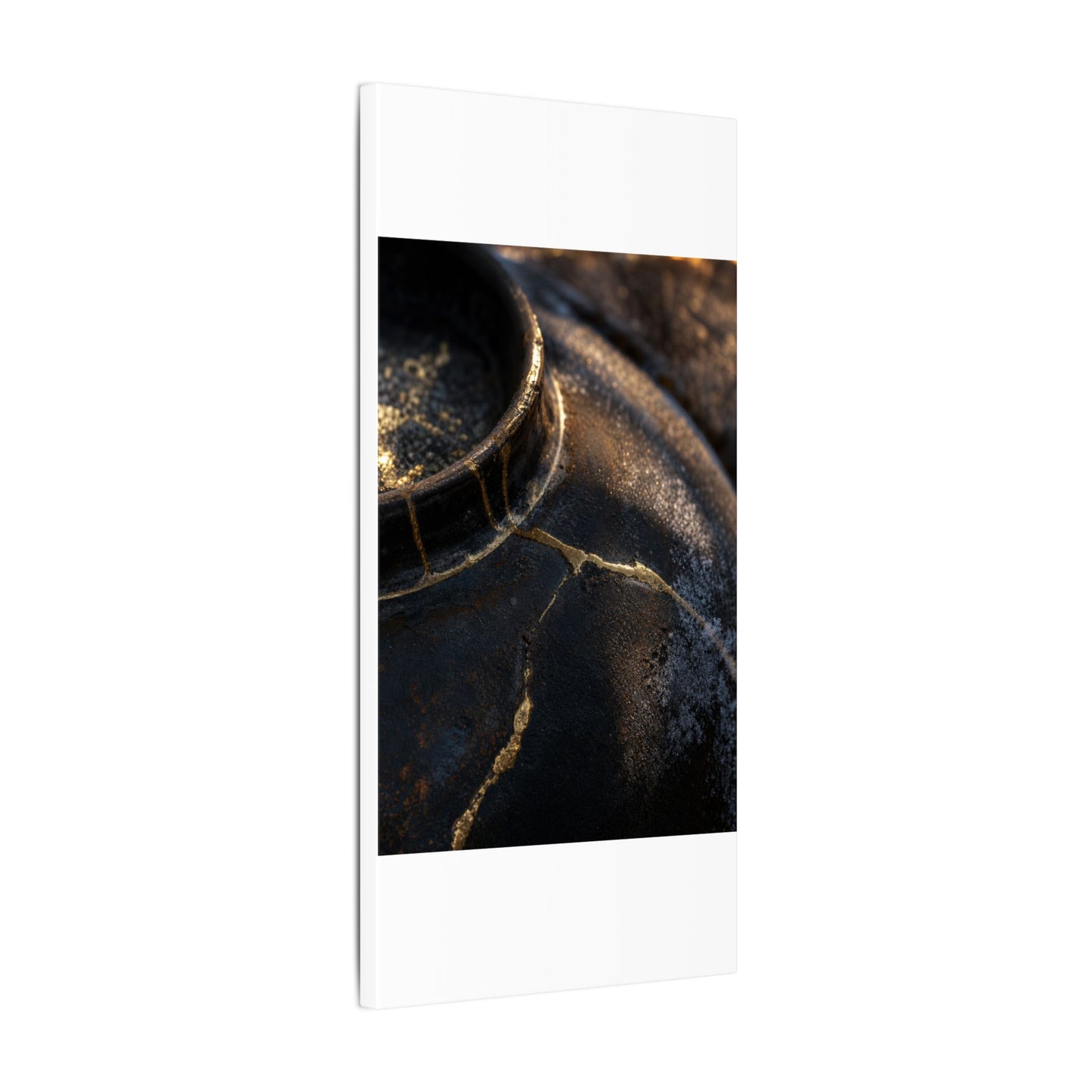 Kintsugi Rust Patina in Golden Hour | Broken Beauty Canvas Art