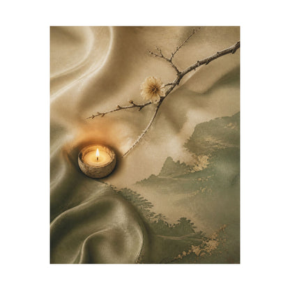 Candlelight Silk Drape Wall Art Print - Japandi Ma