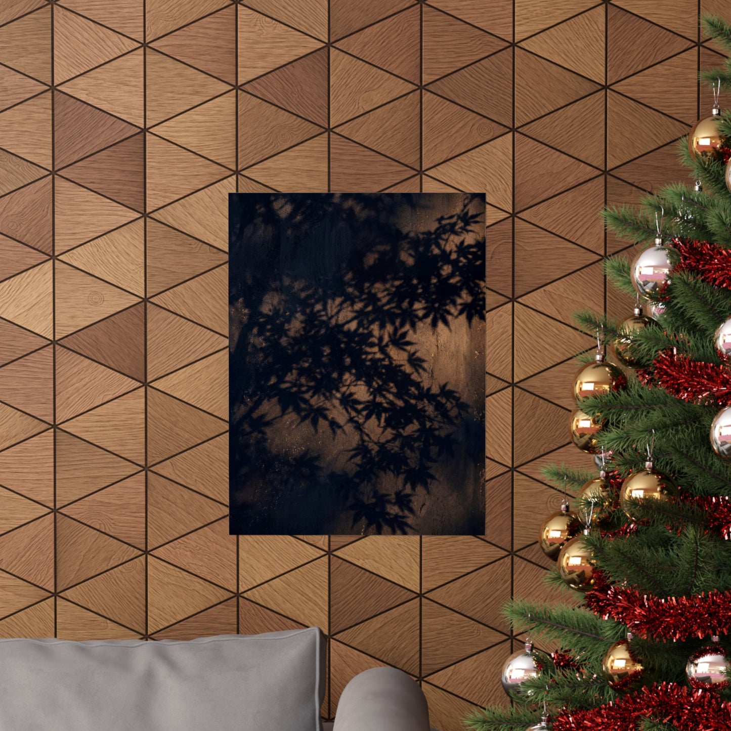 Shadow Play Shadow Zen Wall Art Print | Atmospheric Dark Japandi Art