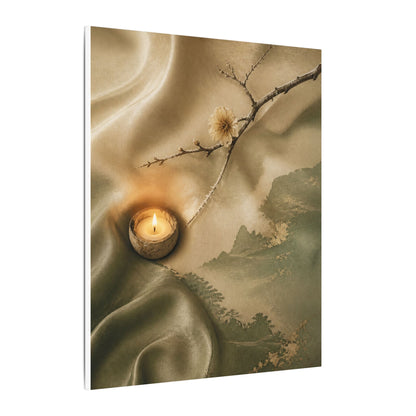 Silk Drape Japanese Pattern Canvas Art | Warm Japandi Art