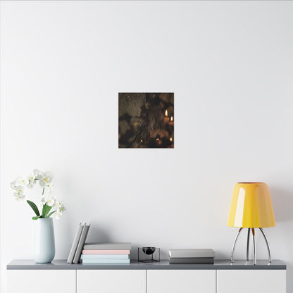 Shadow Play Dark Texture Canvas Art | Moody Dark Japandi Art