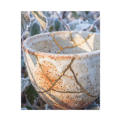 Resilient Ceramic Bowl Canvas Art - Gold Vein Kintsugi