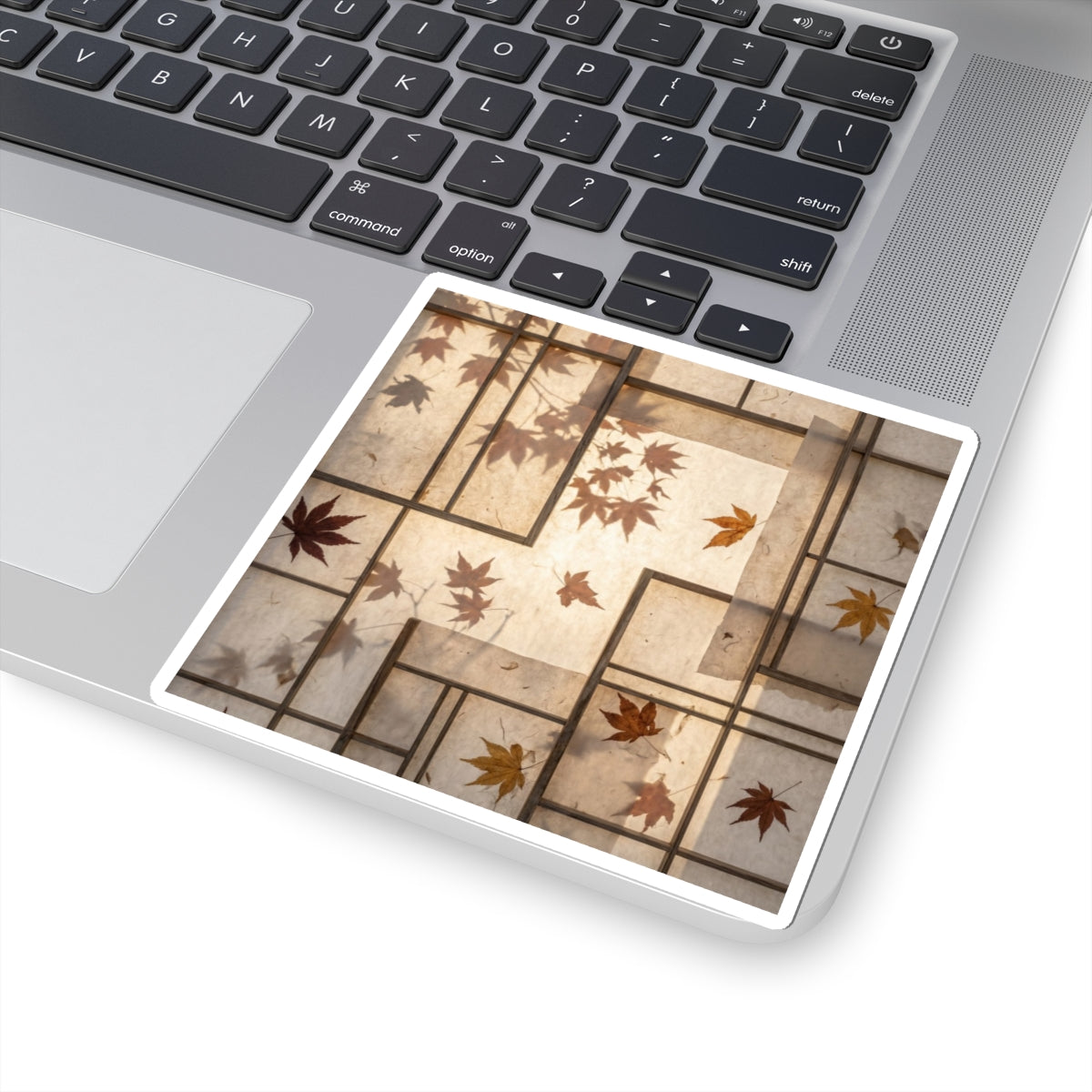 Shoji Screen Japanese Pattern Sticker | Warm Japandi Art Art Print