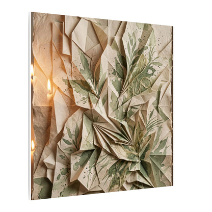 Japandi Paper Fold in Candlelight | Texture Canvas Art