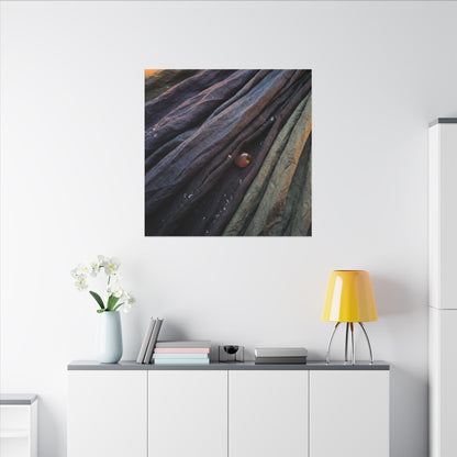 Silk Drape Shadow Zen Canvas Art | Moody Dark Japandi Art