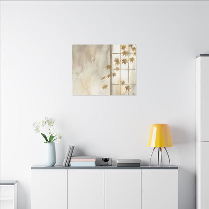 Warm Shoji Screen Canvas Art - Watercolor Japandi