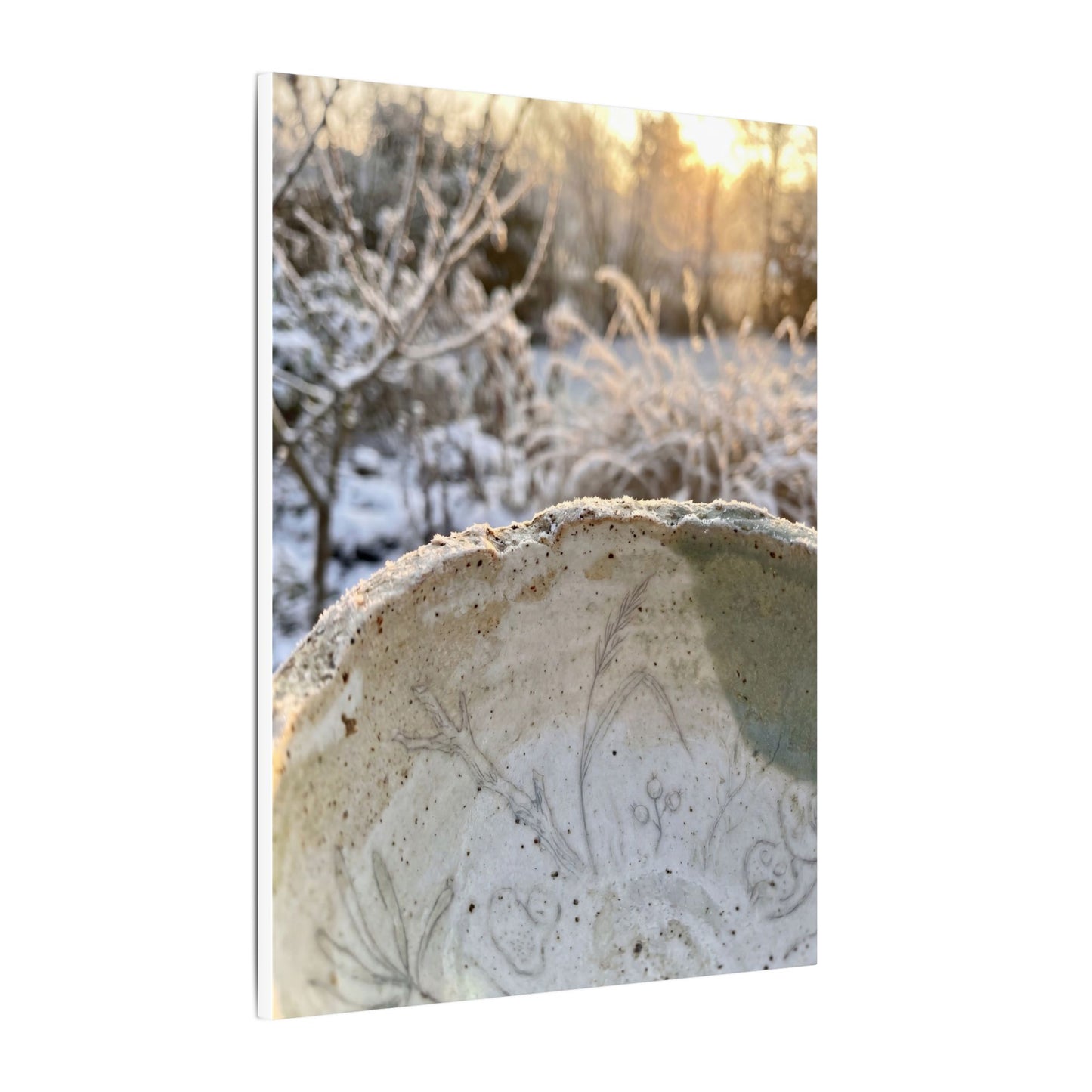 Ceramic Bowl Canvas Art | Winter Japandi Minimal Line Art