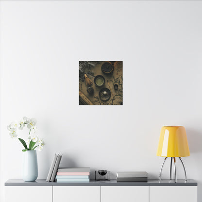 Tea Ceremony Canvas Art | Winter Zen Ukiyo E Inspired Art