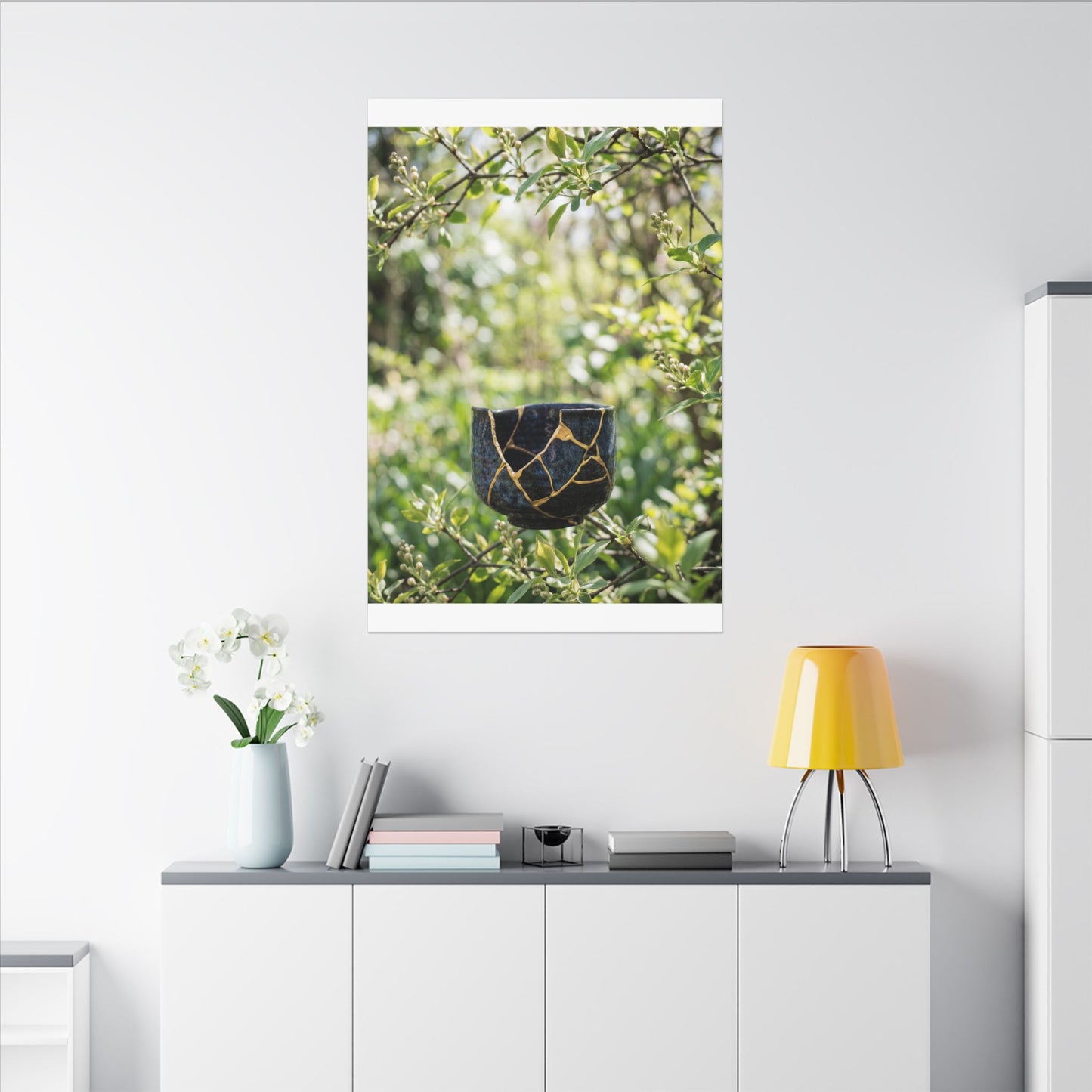 Kintsugi Broken Pottery in Dappled | Broken Beauty Canvas Art