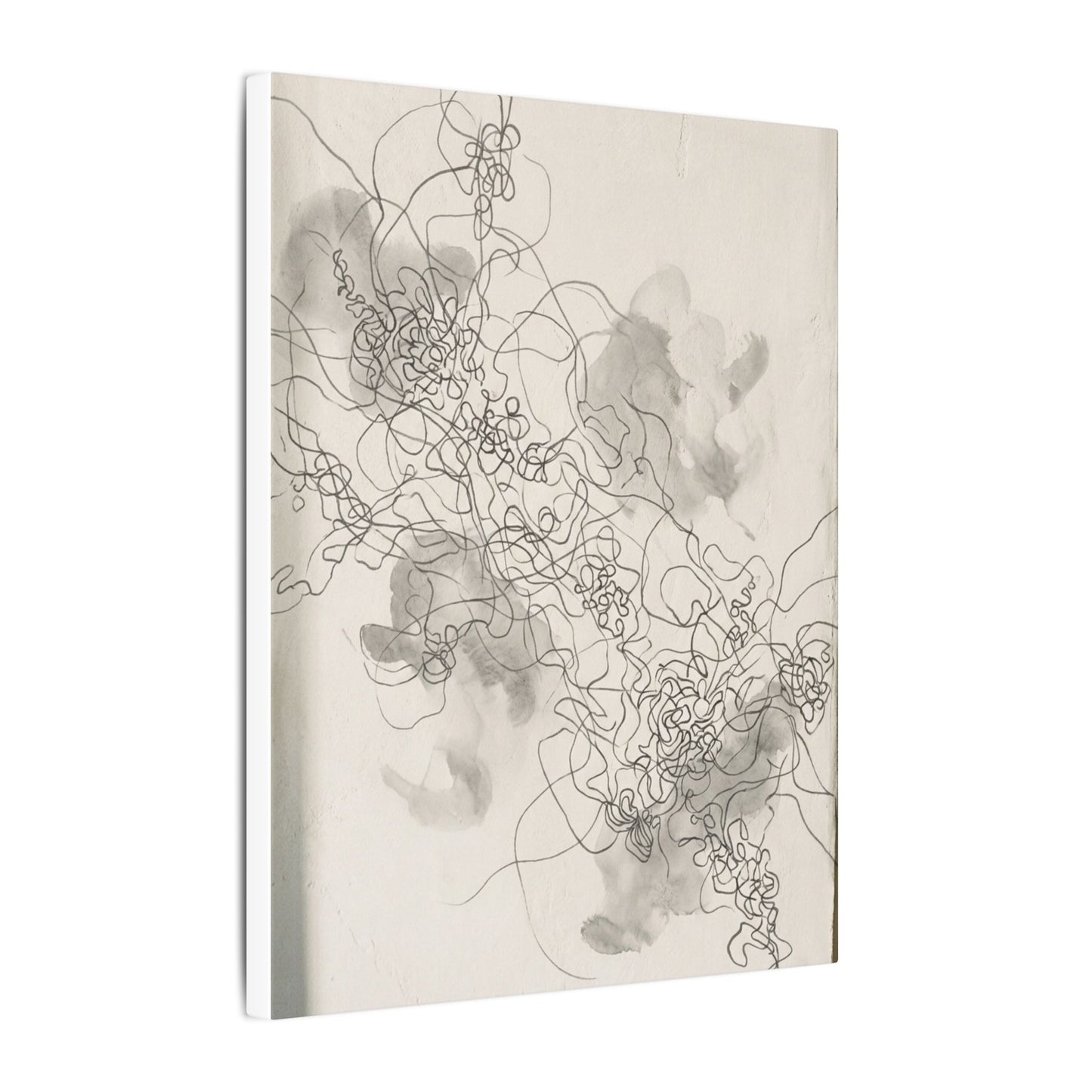 Shadow Play Spring Canvas Art | Dark Japandi Sophisticated Design