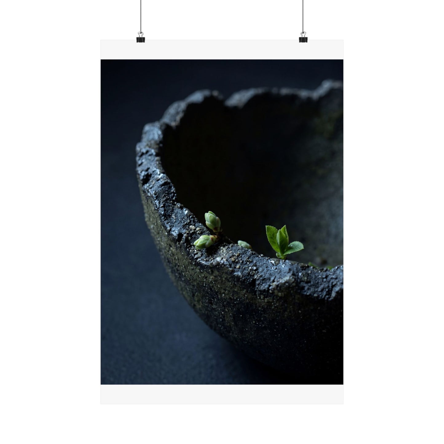 Datsuzoku Ceramic Bowl Wall Art Print - Dark Japandi Moody Minimal Art Print