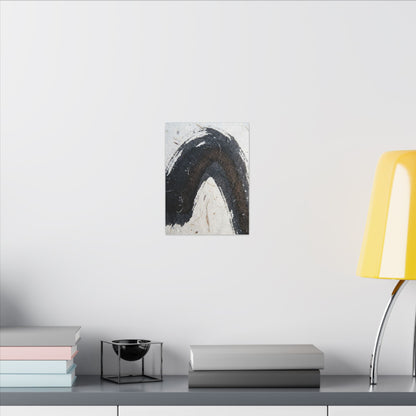 Moody Ink Brushstroke Canvas Art - Moody Minimal Dark Japandi