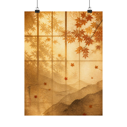 Shoji Screen Wall Art Print | Autumn Japandi Texture Art
