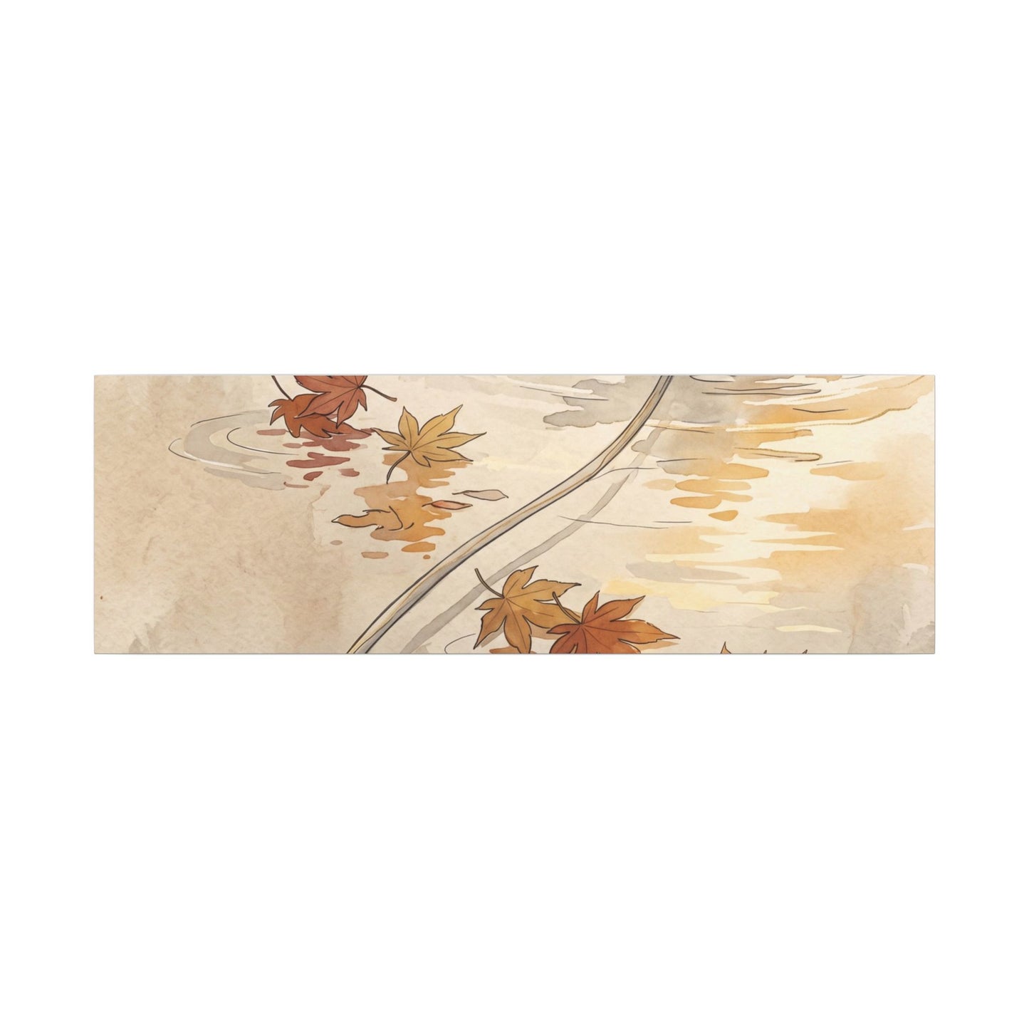 Lotus Flower Canvas Art | Autumn Japandi Minimal Line Art