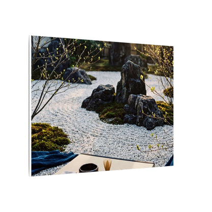 Zen Tea Ceremony in Golden Hour | Karesansui Canvas Art