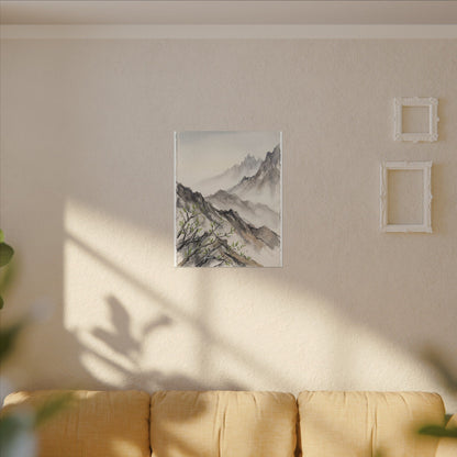 Spring Mountain Mist Texture Canvas Art | Warm Decor