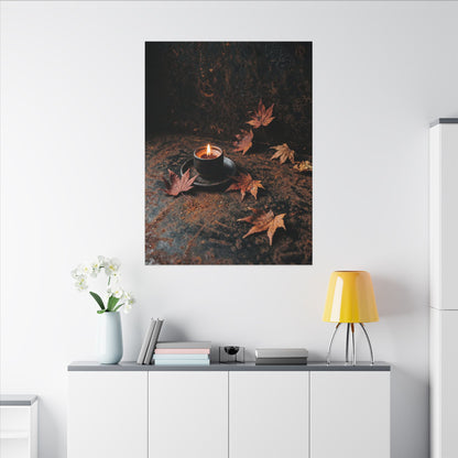 Autumn Rust Patina Shadow Zen Canvas Art | Sophisticated Decor