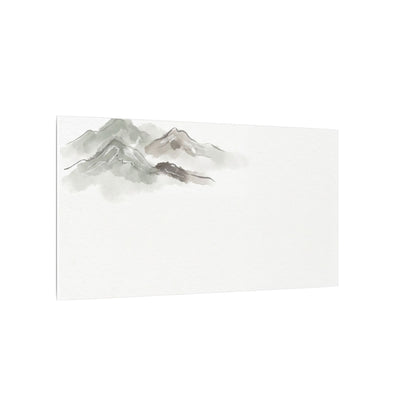 Winter Mountain Mist Minimal Line Canvas Art | Elegant Decor