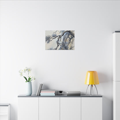 Moonlight Pine Tree Canvas Art - Japandi Seijaku