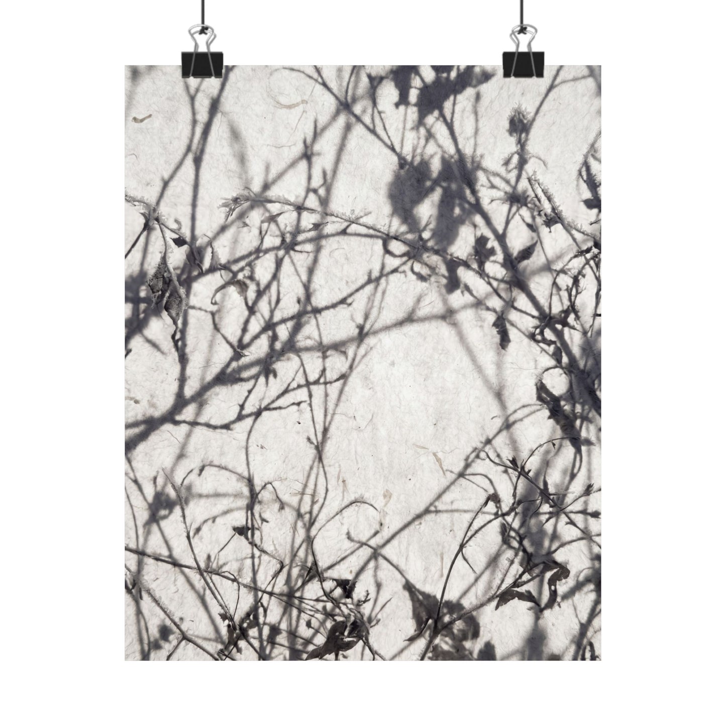 Shadow Play Wall Art Print | Winter Japandi Japanese Pattern Art