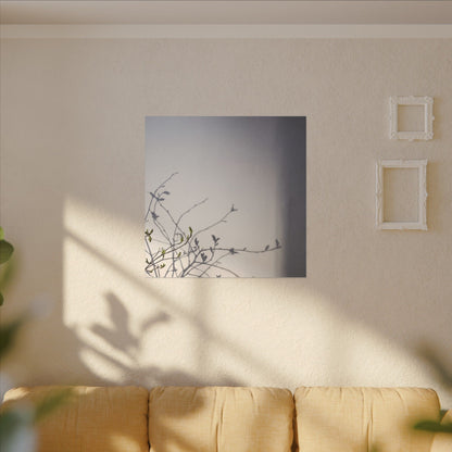 Japandi Shadow Play in Dawn | Japanese Pattern Canvas Art