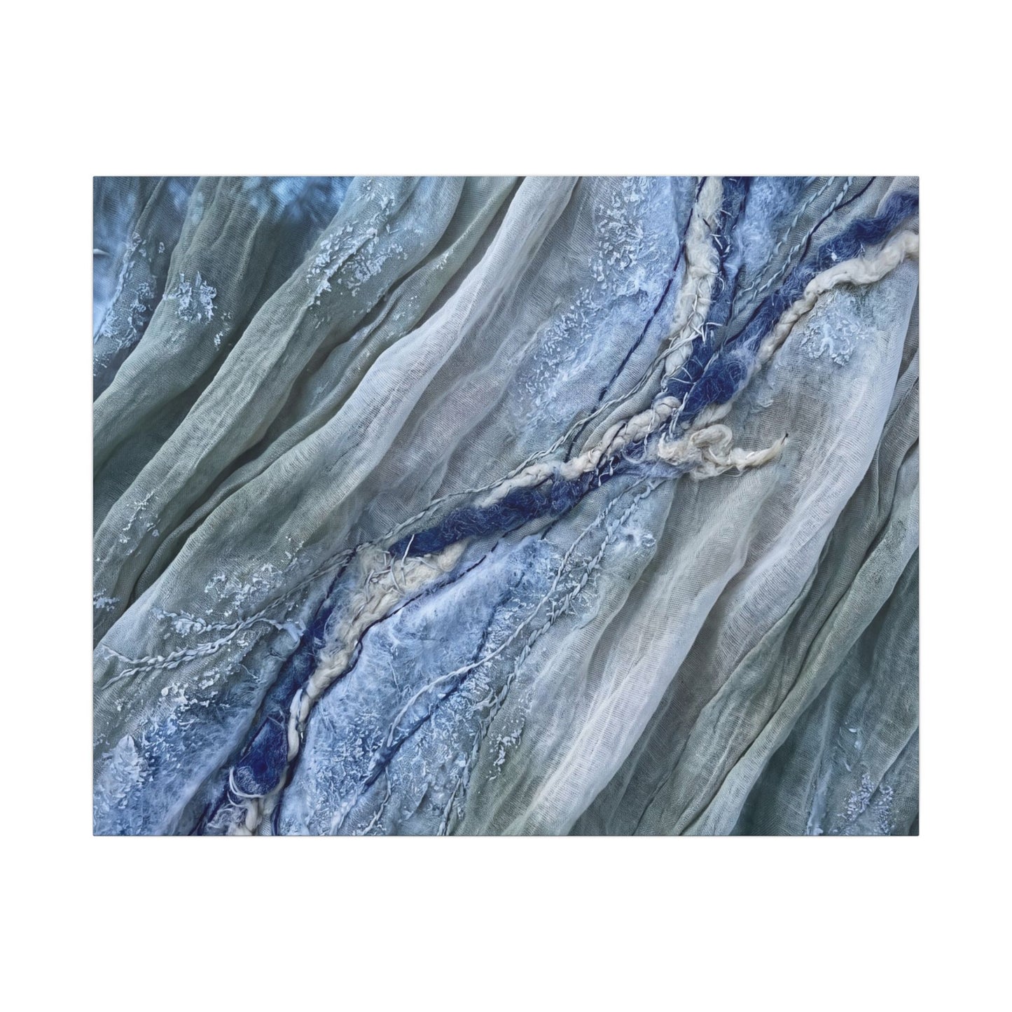 Moonlight Silk Drape Canvas Art - Japandi Mono No Aware
